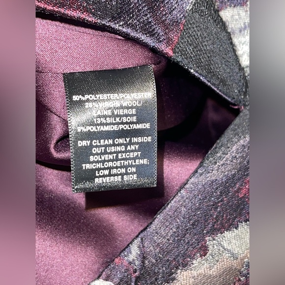 Lafayette 148 Jacquard Floral Sleeveless Sheath Dress Women's 4 Black Red - Picture 7 of 7